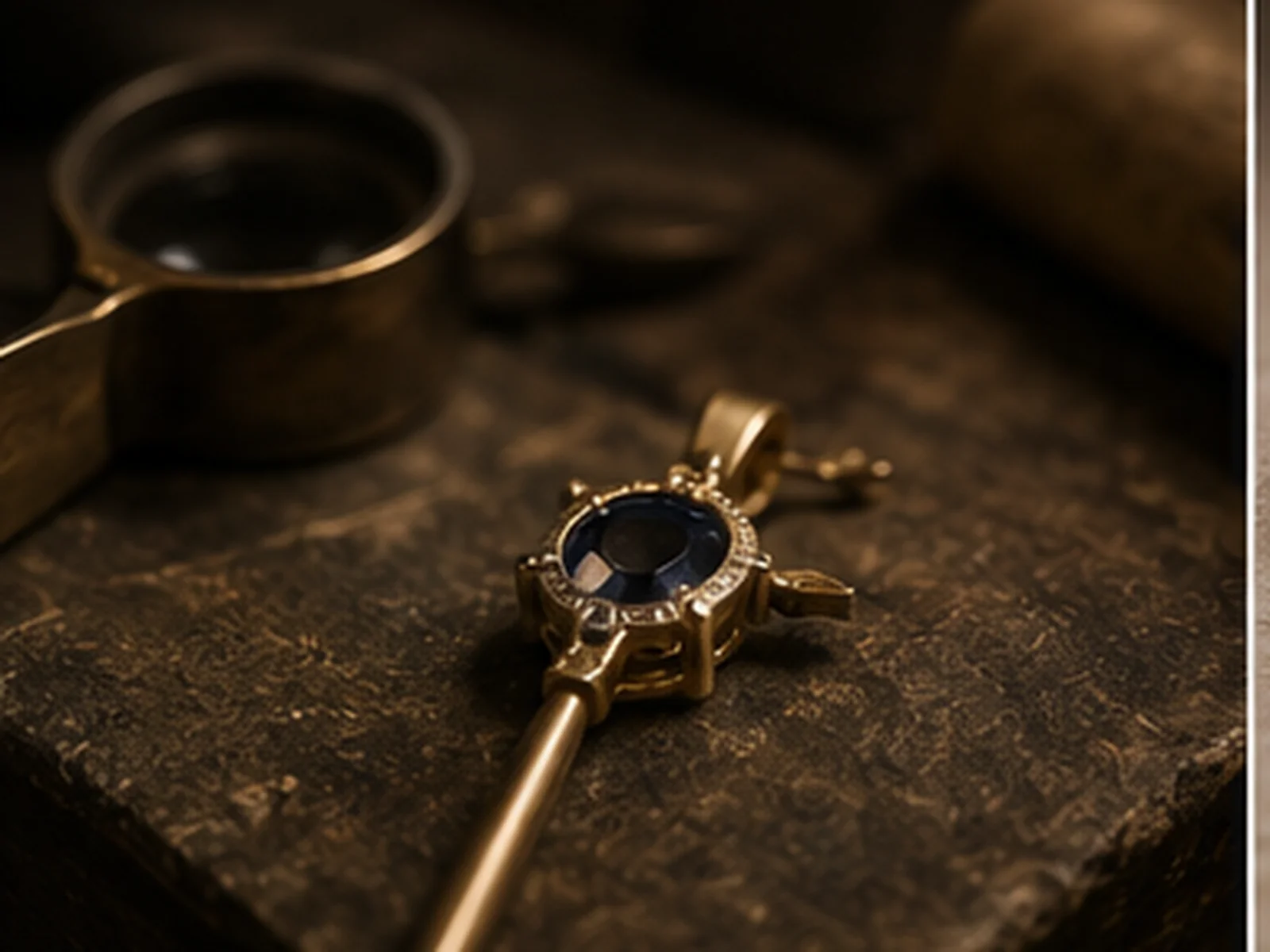 Gemstone under examination