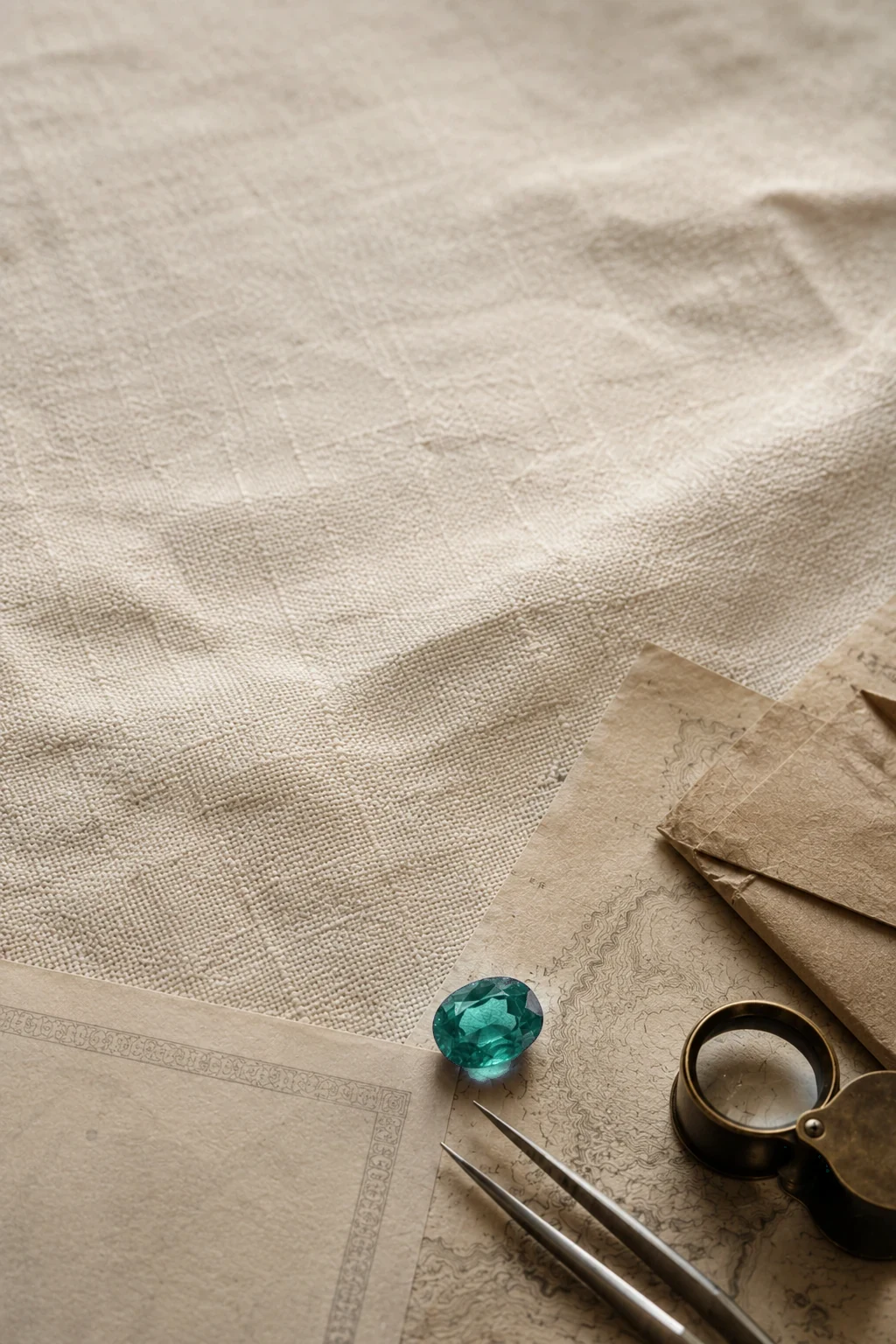 1.4 ct Alexandrite on linen